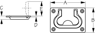 CHROME BRASS LIFT HANDLE – 2