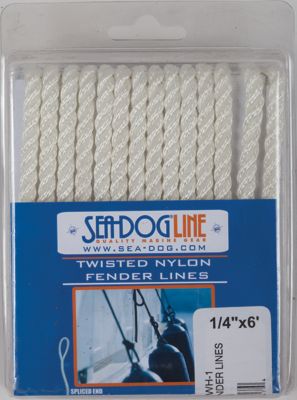 TWIST NYL FENDLINE 1/4X6WHT PR