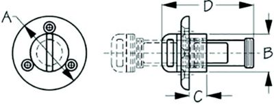 CAST SS GARBOARD DRAIN & PLUG ROUND 2″