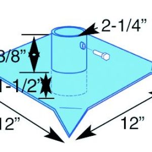 DOCK BOTTOM PAD GALVANIZED NOT FOR RESALE IN USA DOCK BOTTOM PAD GALVANIZED NOT FOR RESALE IN USA