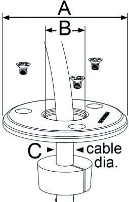 BLK ALUMN LP CABLE SEAL 4-9MM