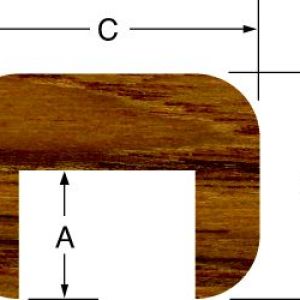TEAK CAP MOLDING 3/8X7/8X5 PMG TEAK CAP MOLDING 3/8X7/8X5 PMG