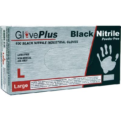 BLACK NITRILE GLOVE LARGE(100)