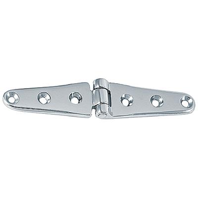 6 STRAP HINGES C/P BRASS PR