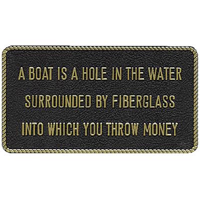 FUN PLAQUE A BOAT IS