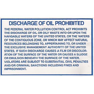 IDENTI LABEL OIL DISCHARGE