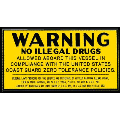 NO ILLEGAL DRUGS PLAQUE
