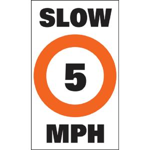 SLOW 5 MPH BUOY LABEL  2/BOX