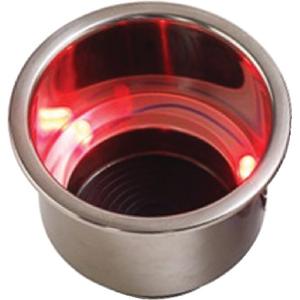 RED LED DRINK HOLDER W/DRAIN