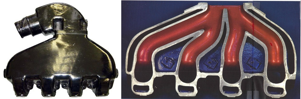 CATALINA HIGH PERFORMANCE CENTER RISER MARINE ALUMINUM FREE FLOW HEADER STYLE EXHAUST MANIFOLDS