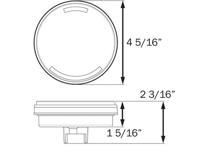 STL101RCB Clear lens red stop/turn/tail light, PL-3 connection