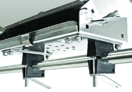 Magma “Dual” Horizontal Round Rail (HD) Mount For all ChefsMate, Newport, Catalina, Monterey and Dual Mount Tables
