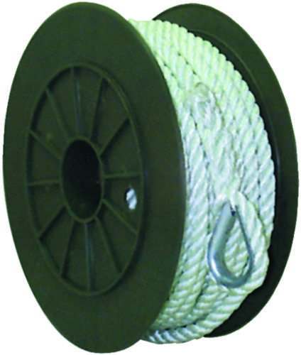 Seachoice 40731 3-Strand Twisted Nylon Anchor Line – White, 1/2″ x 100′