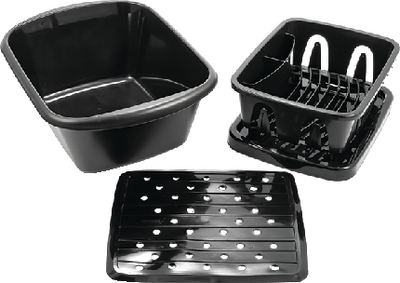 SINK KIT W/DISH DRAINER WHT