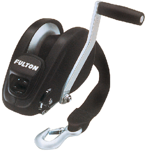 WINCH 1500LB BLACK W/ STRAP