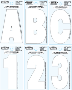 3IN WHITE B (PKG. OF 10)