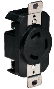 30 AMP BLACK RECEPTICAL