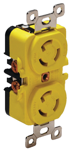 DUPLEX RECEPTACLE 15A/YELLOW