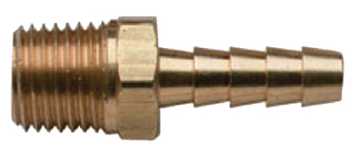 BARB-BRASS MALE 1/4X1/4NPT