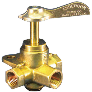 VALVE-3WAY CLICK BR 1/4IN FNPT