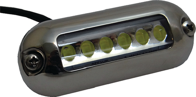 LED UNDERWATER W/SS BEZEL WHT