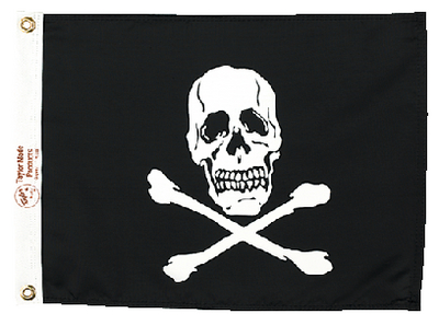 FLAG JOLLY ROGER 12X18