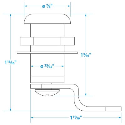 CAM LOCK 1 1/8 LONG-CP