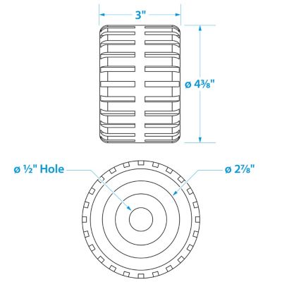 ROCKER ROLLER – RIB-4-3/8X3/