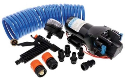 12V 5GPM 70PSI WASHDOWN KIT HOTSHOT KIT W/ 25’HOSE COIL SELF-PRIMING UP TO 8 FT.