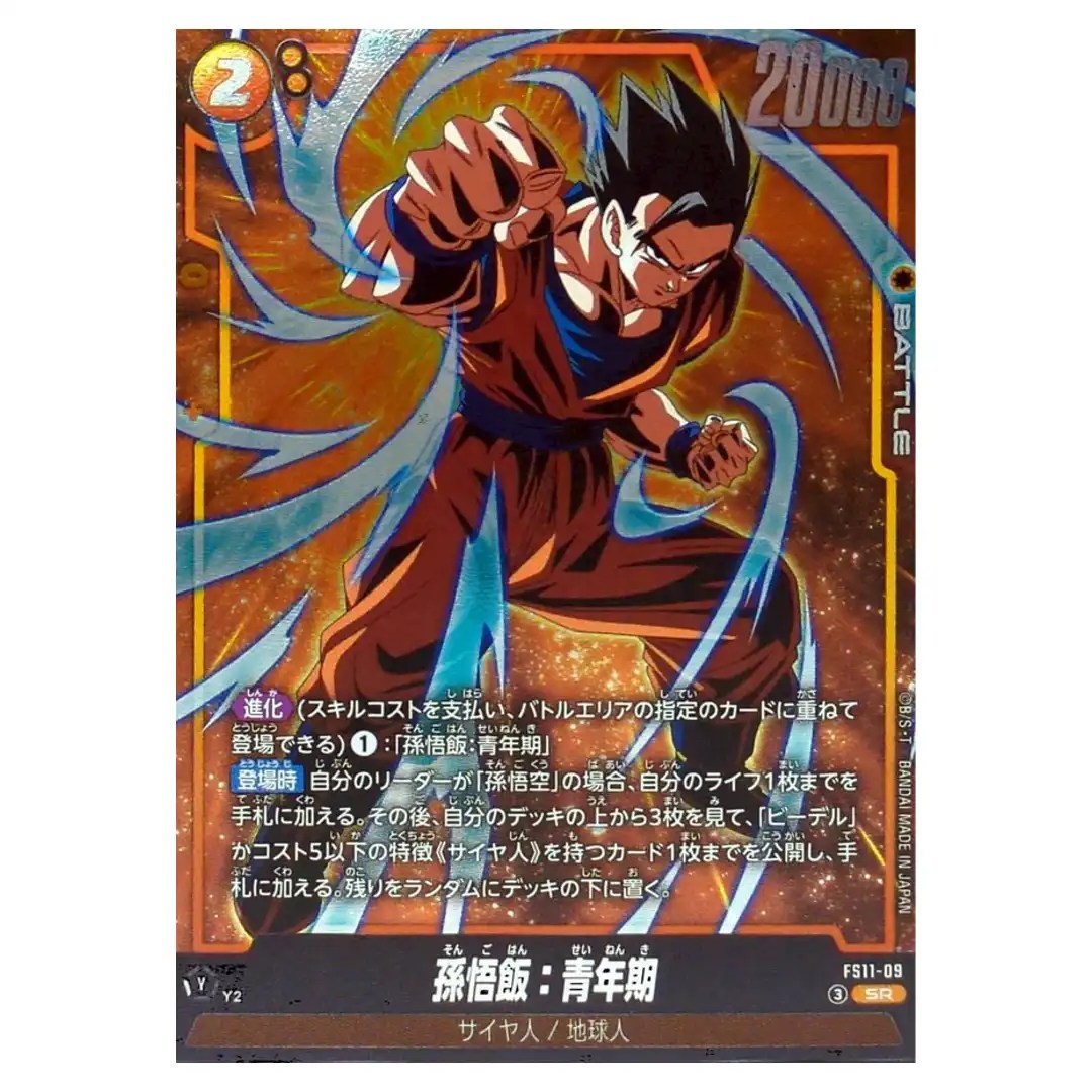 Son Gohan Adolescence SR FS11-09 Phase of Evolution Dragon Ball Fusion World