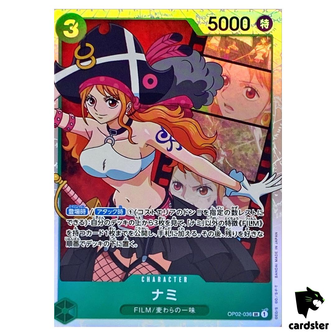 Nami OP02-036 SR ONE PIECE Card Japan Paramount War