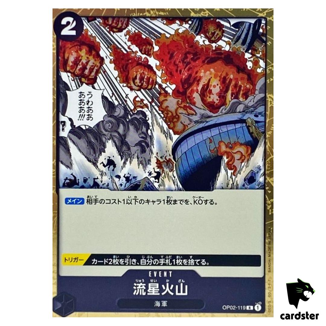Meteor Volcano OP02-119 R ONE PIECE Card Japan Paramount War