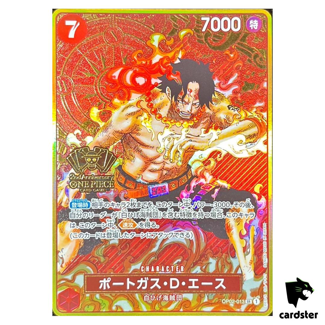 Portgas D.Ace SR OP02-013 [2nd ANNIVERSARY SET] One Piece Japanese