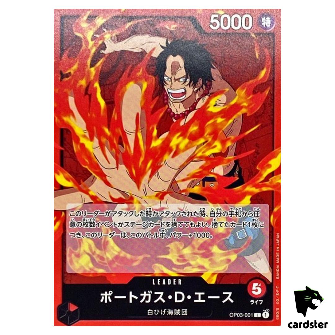 Portgas D. Ace OP03-001 L Mighty Enemies One Piece Card Japan