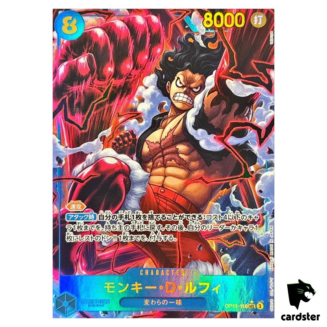 Monkey D. Luffy SEC OP11-118 [PAR] Parallel A Fist of Divine Speed One Piece