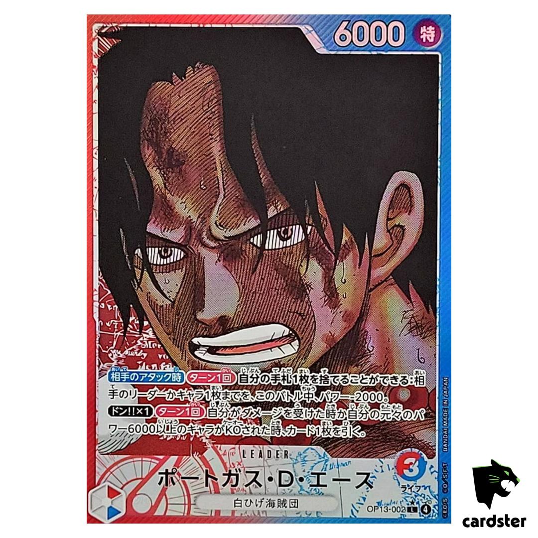 Portgas D Ace L OP13-002 [PAR] Carrying on His Will One Piece Japanese