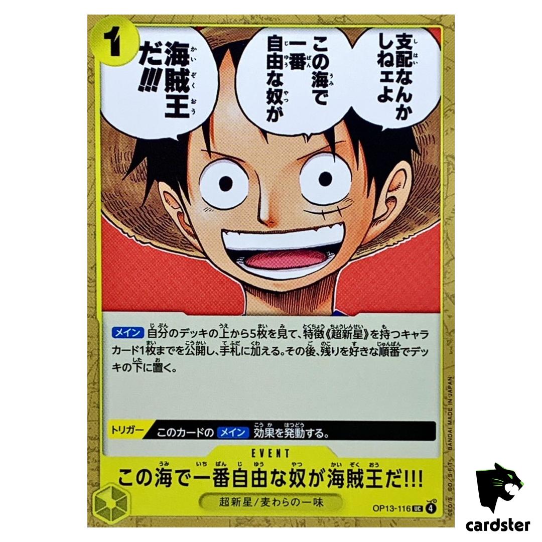 The One Who Is the Most Free Is the Pirate King UC OP13-116 One Piece Japan