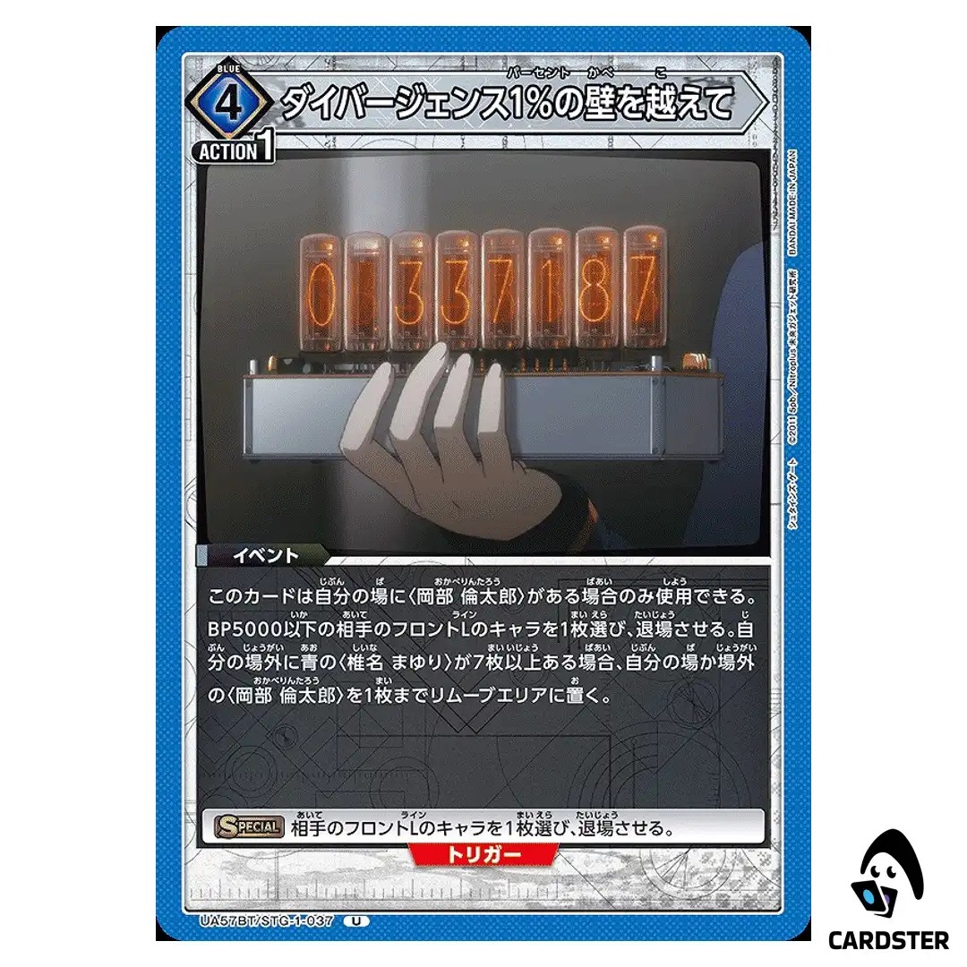 Breaking the 1percent Divergence Barrier U UA57BT/STG-1-037 Union Arena Japan