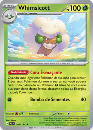 Whimsicott 008/131 Poke Ball Foil Whimsicott 008/131 Poke Ball Foil