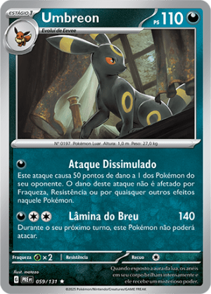 Umbreon 059/131 Master Ball Foil Umbreon 059/131 Master Ball Foil