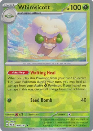 Whimsicott 008/131 Poke Ball Foil Whimsicott 008/131 Poke Ball Foil