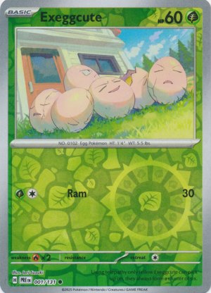 Exeggcute 001/131 Reverse Foil Exeggcute 001/131 Reverse Foil