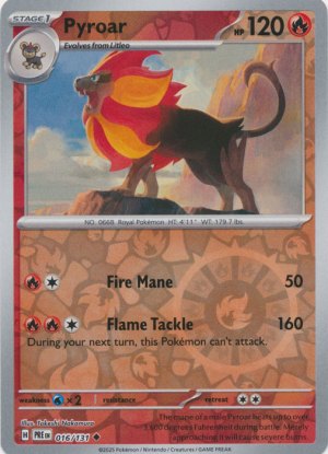 Pyroar 016/131 Reverse Foil Pyroar 016/131 Reverse Foil