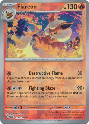 Flareon 013/131 Master Ball Foil Flareon 013/131 Master Ball Foil