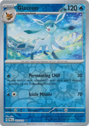 Glaceon 025/131 Reverse Foil Glaceon 025/131 Reverse Foil
