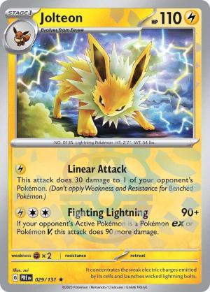 Jolteon 029/131 Master Ball Foil Jolteon 029/131 Master Ball Foil