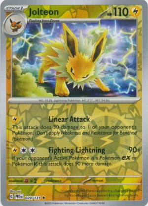Jolteon 029/131 Reverse Foil Jolteon 029/131 Reverse Foil
