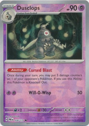 Dusclops 036/131 Poke Ball Foil Dusclops 036/131 Poke Ball Foil