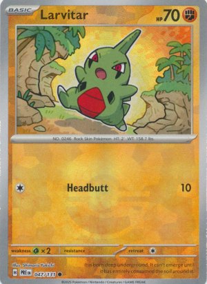 Larvitar 047/131 Poke Ball Foil Larvitar 047/131 Poke Ball Foil