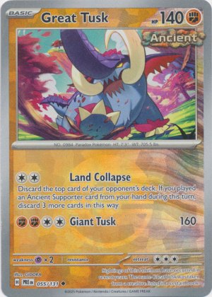 Great Tusk 055/131 Poke Ball Foil Great Tusk 055/131 Poke Ball Foil